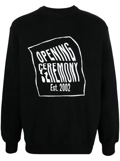 Opening Ceremony Sweatshirt Warped Logo Regular In Black