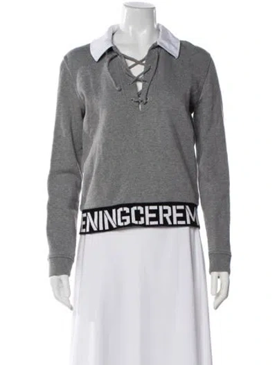 Pre-owned Opening Ceremony Long Sleeve Sweatshirt In Gray