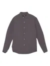 Opening Ceremony Ocxgitman Tencel Long Sleeve Grey Button-down Shirt Xs In Gray