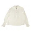 OPENING CEREMONY L/S SMOCKED BLOUSE - WHITE