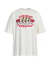 Opening Ceremony Man T-shirt Cream Size L Organic Cotton In White