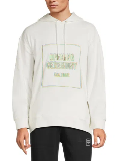 Opening Ceremony Men's  Print Hoodie In White