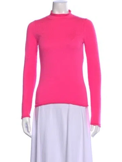 Pre-owned Opening Ceremony Merino Wool Turtleneck Sweater In Pink