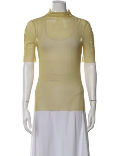Pre-owned Opening Ceremony Mesh Turtleneck Top In Neutral