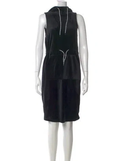 Pre-owned Opening Ceremony Mock Neck Knee-length Dress In Black