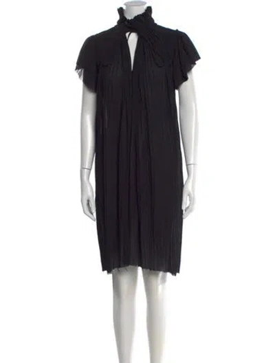 Pre-owned Opening Ceremony Mock Neck Knee-length Dress In Black