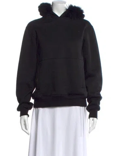 Pre-owned Opening Ceremony Mock Neck Long Sleeve Sweatshirt In Black