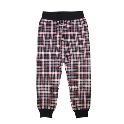 Opening Ceremony Navy Plaid Knit Joggers In Blue