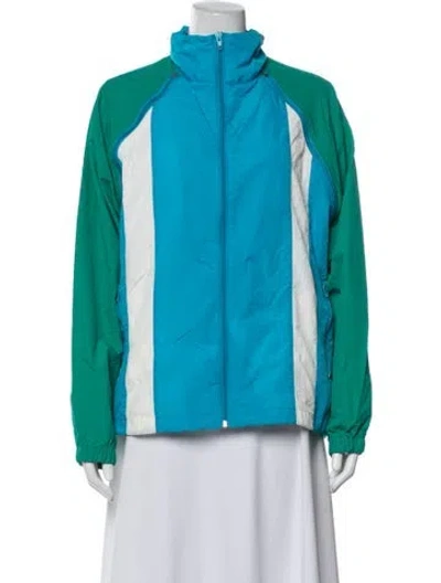 Pre-owned Opening Ceremony Nylon Colorblock Pattern Jacket In Blue
