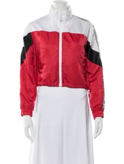 Pre-owned Opening Ceremony Nylon Colorblock Pattern Jacket In Red