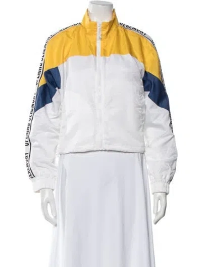 Pre-owned Opening Ceremony Nylon Colorblock Pattern Jacket In White
