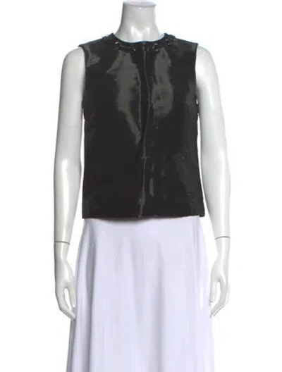 Pre-owned Opening Ceremony Nylon Crew Neck Top In Black