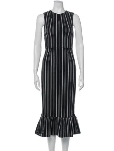 Pre-owned Opening Ceremony Nylon Midi Length Dress In Black
