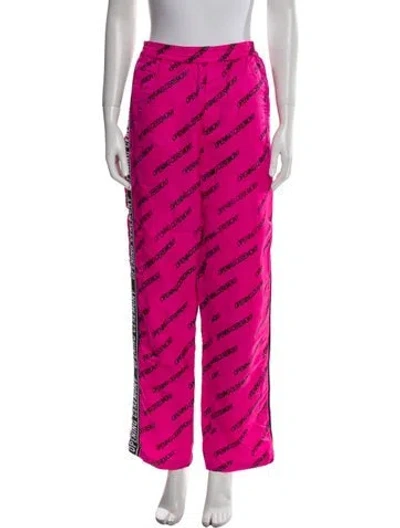 Pre-owned Opening Ceremony Nylon Wide Leg Pants In Pink
