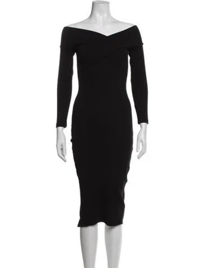 Pre-owned Opening Ceremony Off-the-shoulder Midi Length Dress In Black