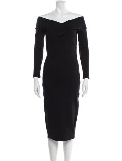 Pre-owned Opening Ceremony Off-the-shoulder Midi Length Dress In Blue