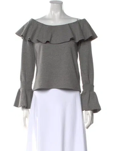 Pre-owned Opening Ceremony Off-the-shoulder Sweater In Gray