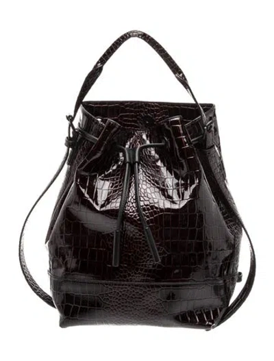Pre-owned Opening Ceremony Patent Leather Bucket Bag In Red