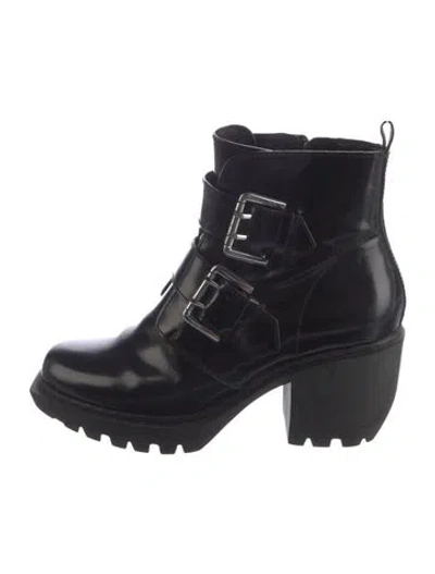 Pre-owned Opening Ceremony Patent Leather Combat Boots In Multi
