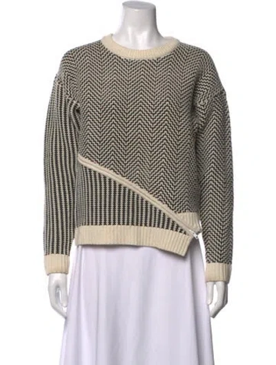 Pre-owned Opening Ceremony Patterned Crew Neck Sweater In Neutrals