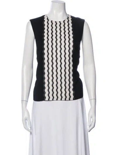 Pre-owned Opening Ceremony Patterned Crew Neck Top In White