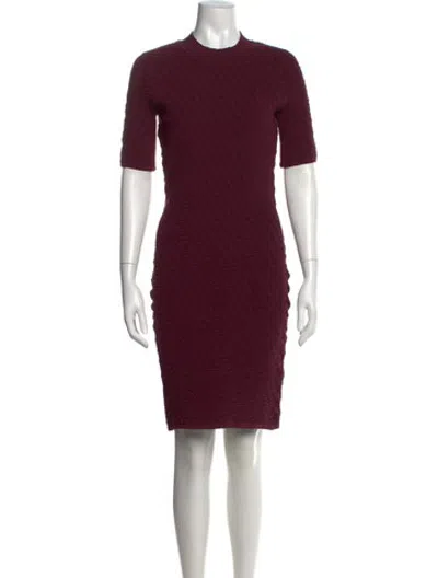 Pre-owned Opening Ceremony Patterned Knee-length Dress In Burgundy