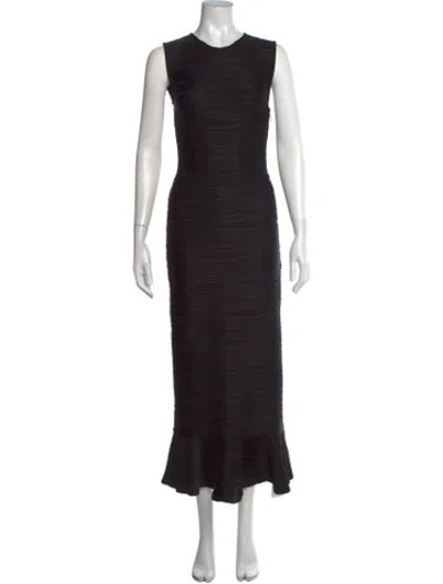 Pre-owned Opening Ceremony Patterned Long Dress In Black