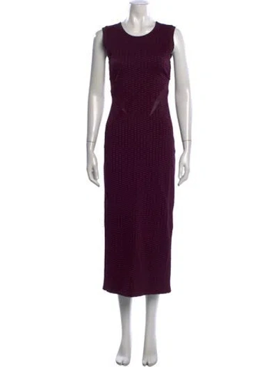Pre-owned Opening Ceremony Patterned Midi Length Dress In Purple