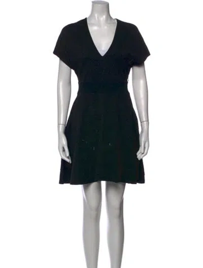 Pre-owned Opening Ceremony Patterned Mini Dress In Black