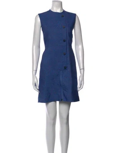 Pre-owned Opening Ceremony Patterned Mini Dress In Blue
