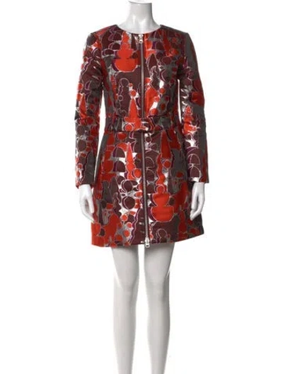 Pre-owned Opening Ceremony Patterned Mini Dress In Red