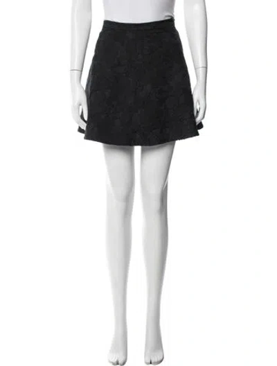 Pre-owned Opening Ceremony Patterned Mini Skirt In Black