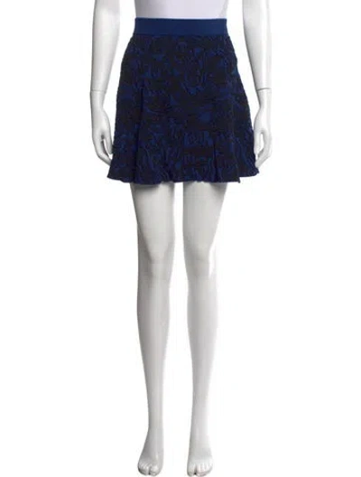 Pre-owned Opening Ceremony Patterned Mini Skirt In Blue