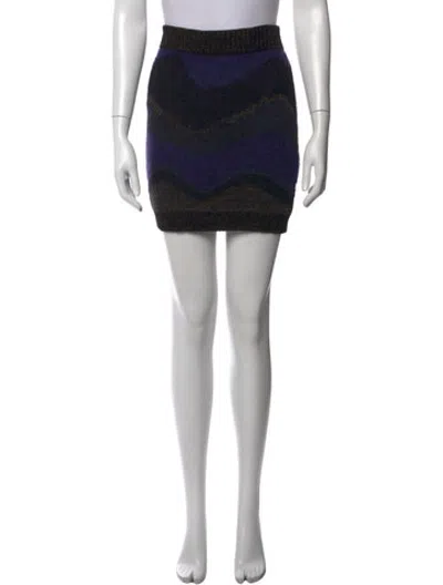 Pre-owned Opening Ceremony Patterned Mini Skirt In Grey