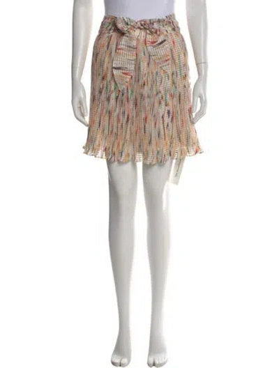 Pre-owned Opening Ceremony Patterned Mini Skirt In White
