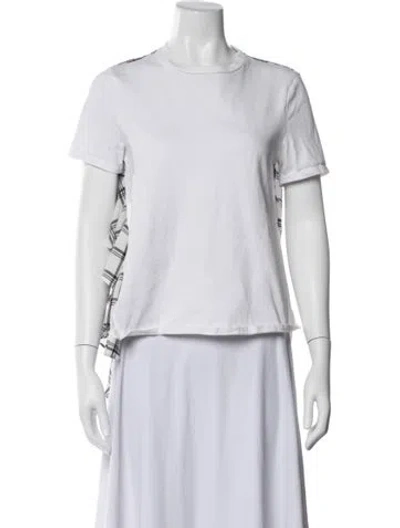 Pre-owned Opening Ceremony Plaid Print Crew Neck T-shirt In White