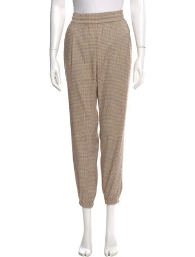 Pre-owned Opening Ceremony Plaid Print Skinny Leg Pants In Neutral