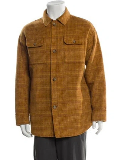 Pre-owned Opening Ceremony Plaid Print Utility Jacket In Orange