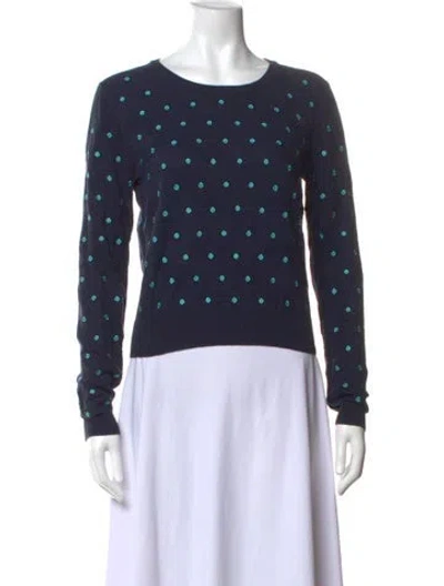 Pre-owned Opening Ceremony Polka Dot Print Crew Neck Sweater In Blue