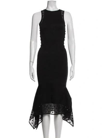 Pre-owned Opening Ceremony Polka Dot Print Midi Length Dress In Blue