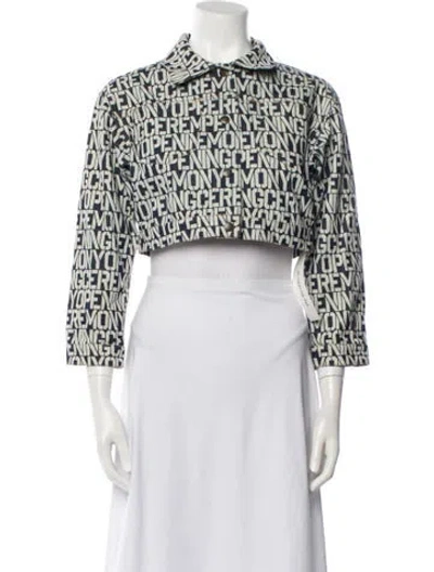 Pre-owned Opening Ceremony Printed Bolero In Blue