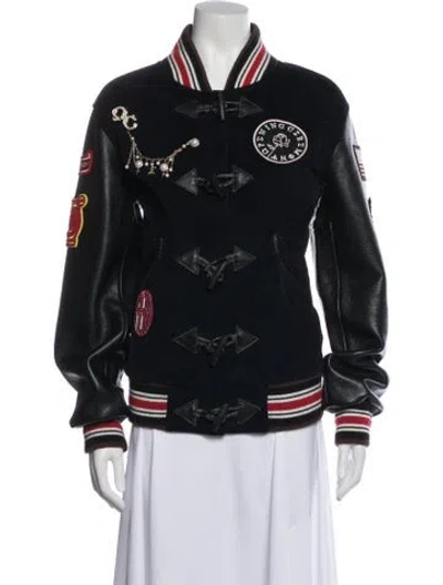 Pre-owned Opening Ceremony Printed Bomber Jacket In Black