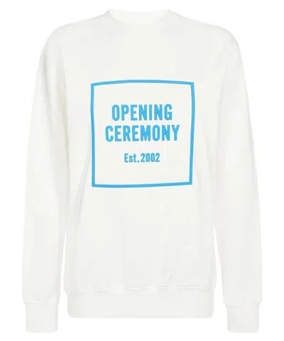 Opening Ceremony Printed Crew-neck Sweatshirt In White