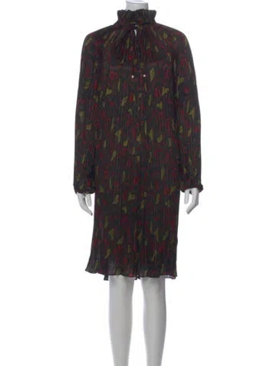 Pre-owned Opening Ceremony Printed Knee-length Dress In Black