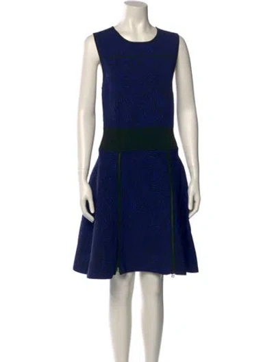 Pre-owned Opening Ceremony Printed Knee-length Dress In Blue