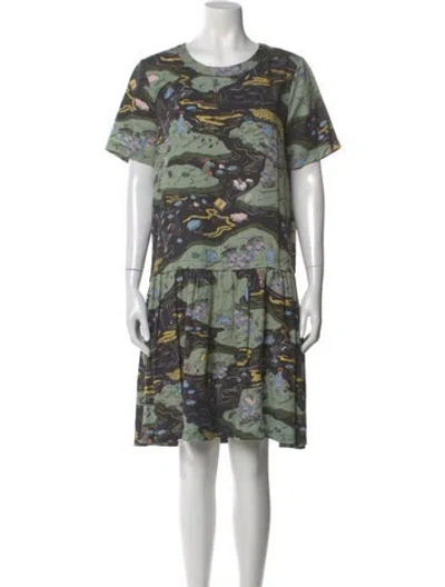 Pre-owned Opening Ceremony Printed Knee-length Dress In Green