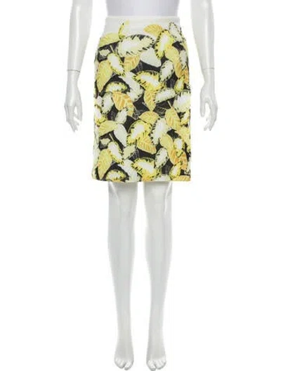 Pre-owned Opening Ceremony Printed Knee-length Skirt In Yellow