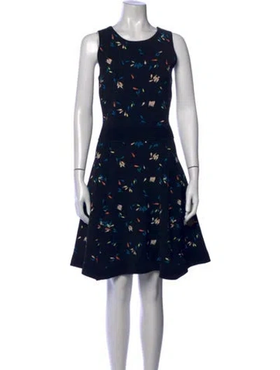 Pre-owned Opening Ceremony Printed Midi Length Dress In Blue