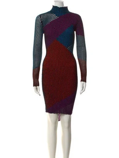 Pre-owned Opening Ceremony Printed Mini Dress In Black