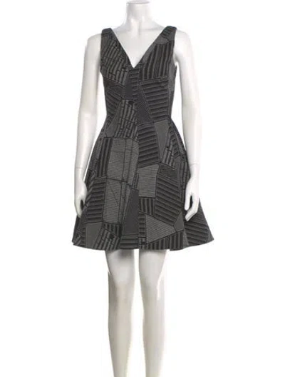 Pre-owned Opening Ceremony Printed Mini Dress In Black